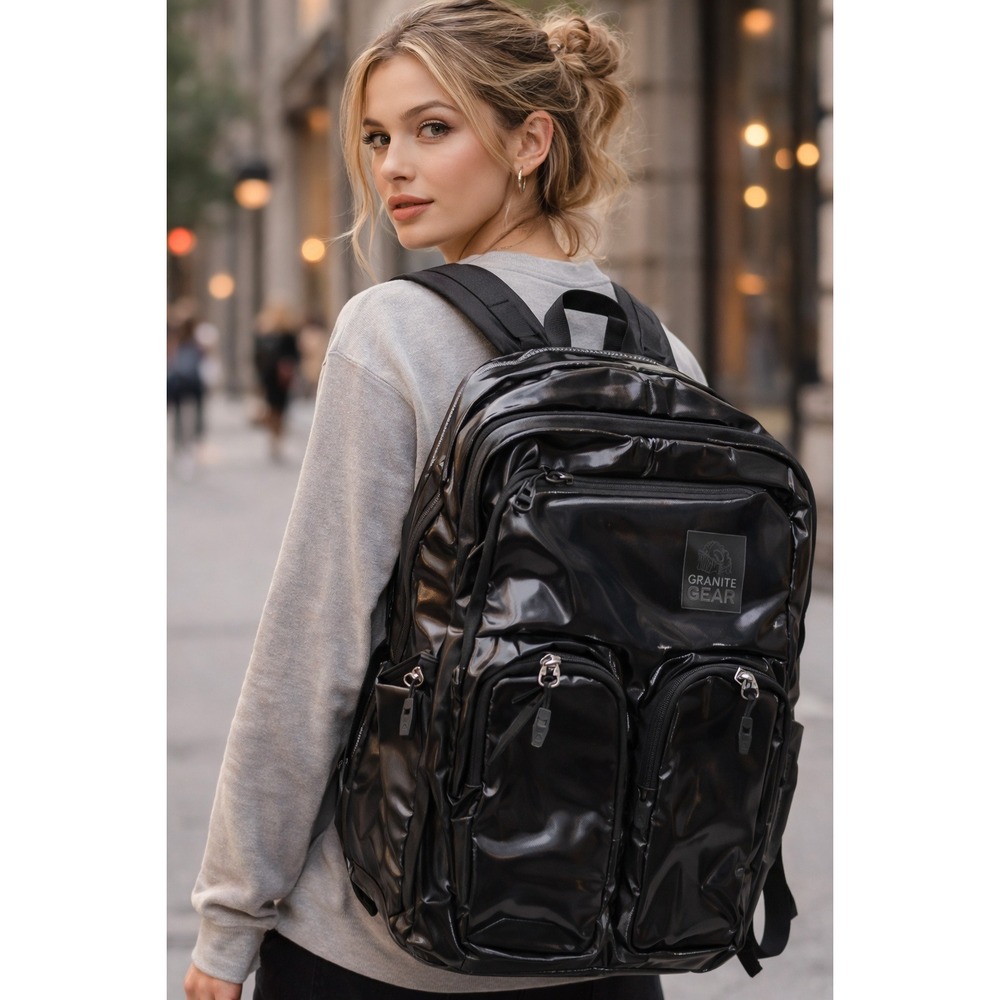 Granite Gear Backpack‎ Black Multi-Pocket Urban Travel Outdoor Pack NWOT